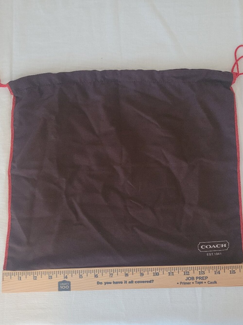 Coach Dust Bag Brown with Red - Picture 4 of 11